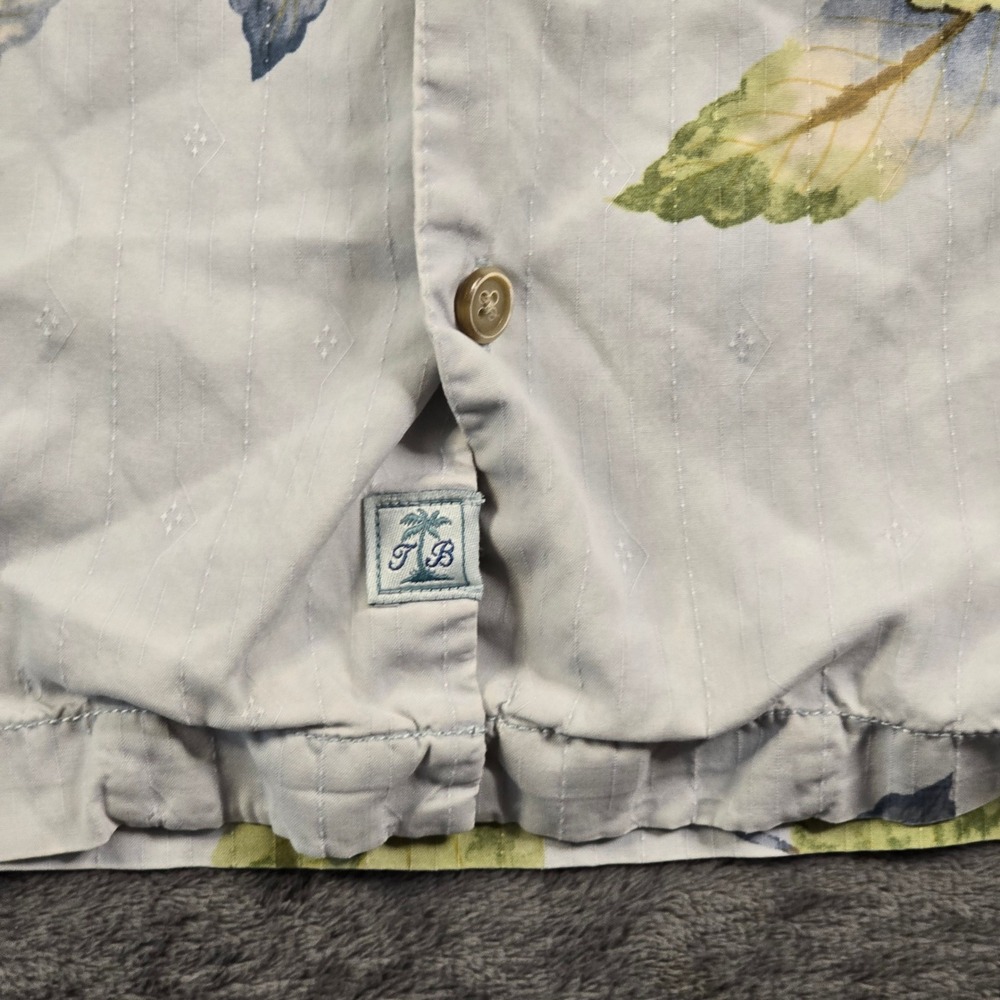 Tommy Bahama Shirt Men XL Tropical Blue Green Leaf Print Short Sleeve Vacation - Picture 6 of 16